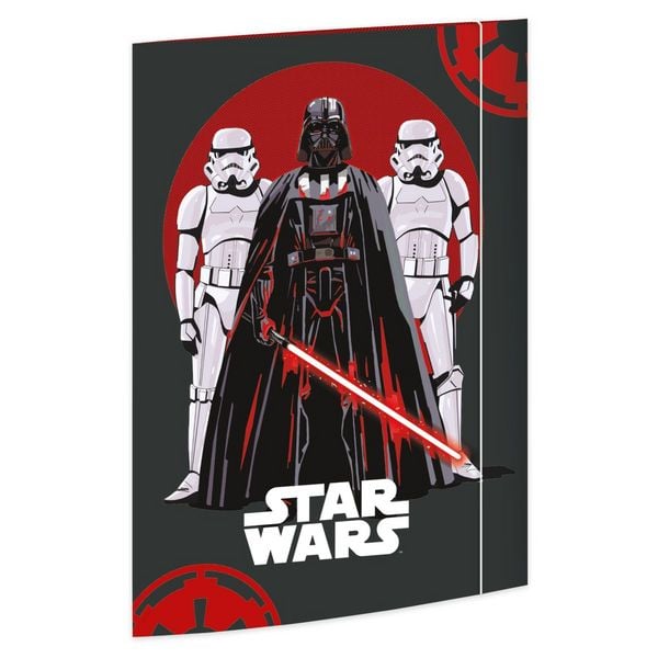 Produktbild: RNK Zeichenmappe STAR WARS mit Gummizug grau/schwarz/rot/wei&szlig; DIN A3