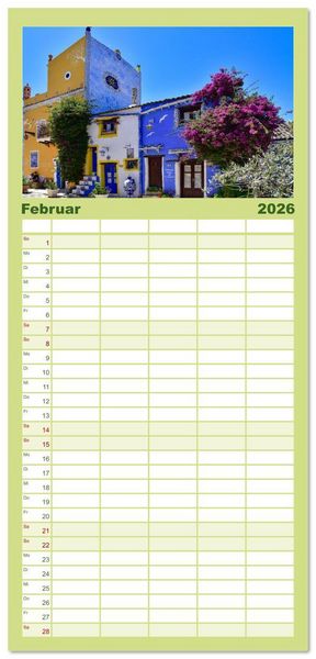 Produktbild: Familienplaner 2026 - Sizilien &ndash; von Cefal&ugrave; bis Trapani mit 5 Spalten (Wandkalender, 21 x 45 cm) CALVENDO