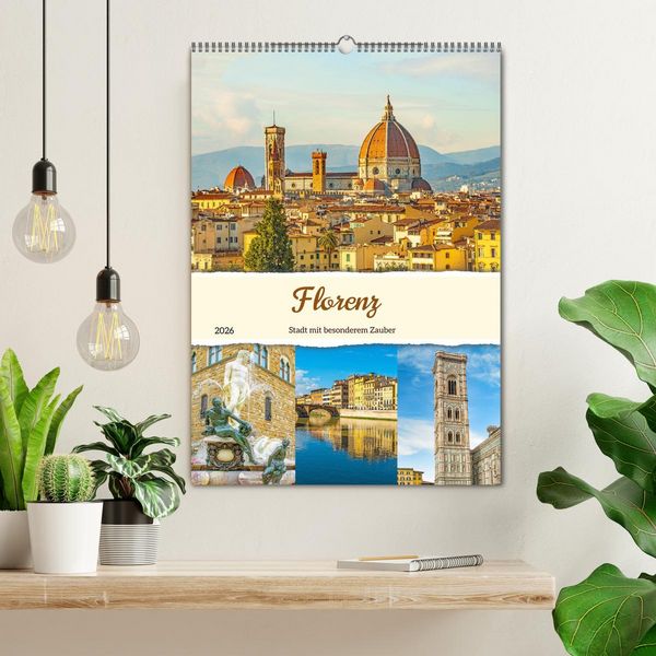 Produktbild: Florenz - Stadt mit besonderem Zauber (Wandkalender 2026 DIN A2 hoch), CALVENDO Monatskalender