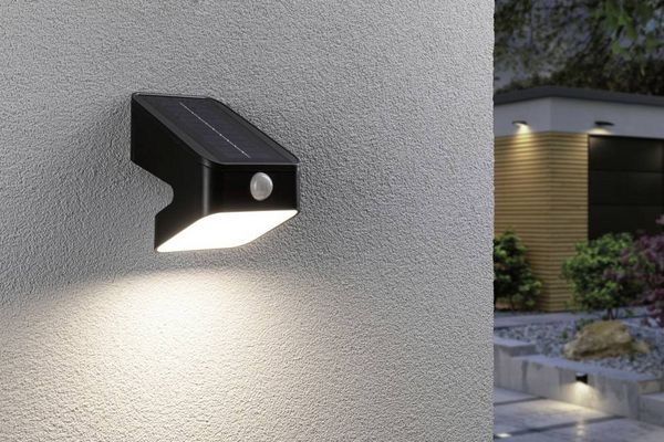 Produktbild: Paulmann 94608 Lesly Solar-Wandstrahler mit Bewegungsmelder 5.5W Warmwei&szlig; Anthrazit