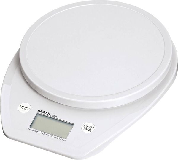 Maul 1646002 Briefwaage Wägebereich (max.) 5000 g Ablesbarkeit 1 g batteriebetrieben Weiß