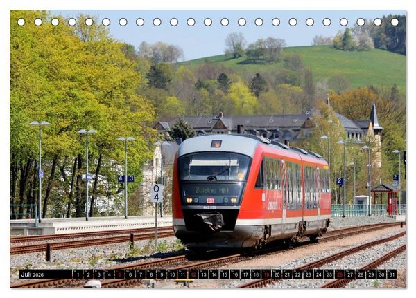 Produktbild: Bahnland Sachsen (Tischkalender 2026 DIN A5 quer), CALVENDO Monatskalender