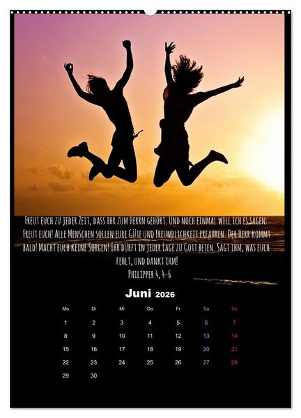 Produktbild: Der Bibelkalender - mit Gottes Wort durchs Jahr (Wandkalender 2026 DIN A2 hoch), CALVENDO Monatskalender