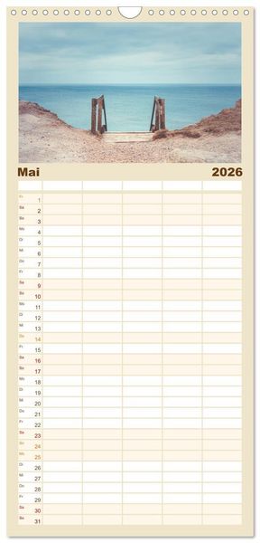 Produktbild: Familienplaner 2026 - Jutland - D&auml;nemarks Nordseek&uuml;ste mit 5 Spalten (Wandkalender, 21 x 45 cm) CALVENDO