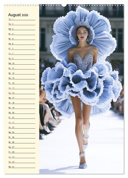 Produktbild: Bl&uuml;tenzauber. High Fashion auf dem Catwalk (hochwertiger Premium Wandkalender 2026 DIN A2 hoch), Kunstdruck in Hochglanz