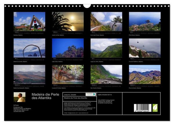 Produktbild: Madeira die Perle des Atlantiks (Wandkalender 2027 DIN A3 quer), CALVENDO Monatskalender