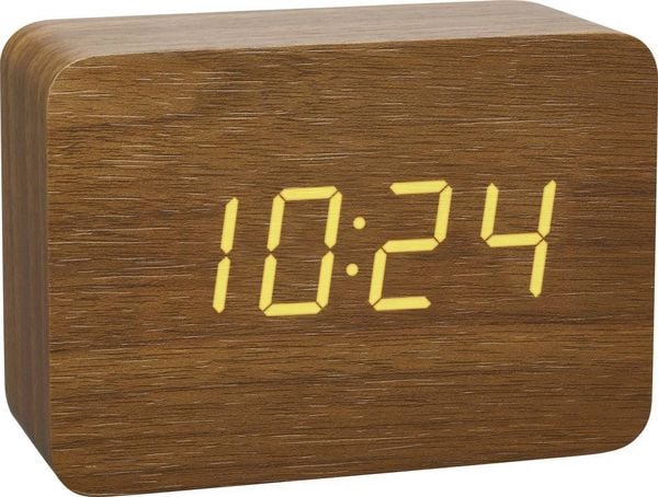 Produktbild: TFA Dostmann 60.2549.08 Funk Wecker Holz, Braun Alarmzeiten 1