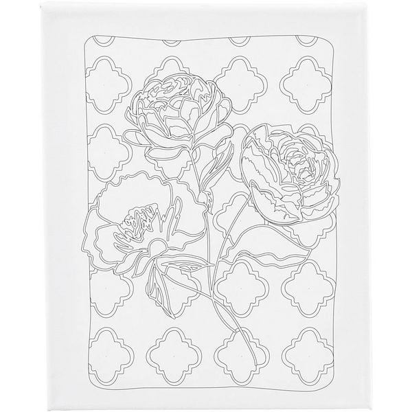 Produktbild: Creativ Company Mal-Leinwand mit Aufdruck, Rosen, T 1,6 cm, Gr&ouml;&szlig;e 24x30 cm, 360 g, 1 Stk