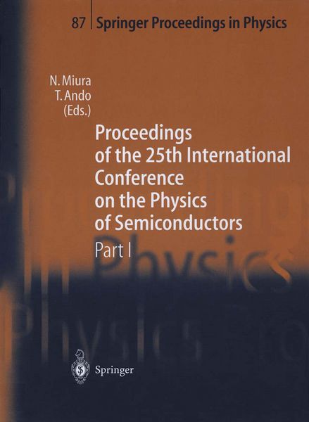 Produktbild: Proceedings of the 25th International Conference on the Physics of Semiconductors Part I