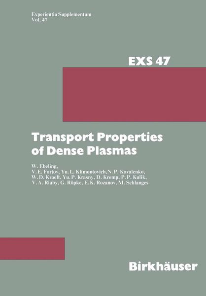 Produktbild: Transport Properties of Dense Plasmas