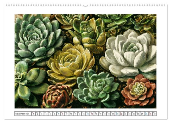Produktbild: Florale Meisterwerke (hochwertiger Premium Wandkalender 2026 DIN A2 quer), Kunstdruck in Hochglanz
