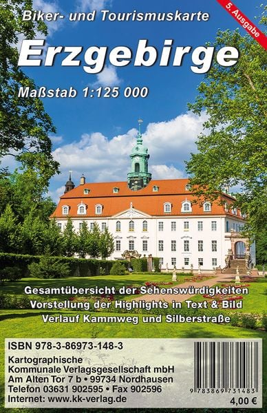 Erzgebirge, Biker- und Tourismuskarte vom Kartographische Kommunale Verlagsgesellschaft