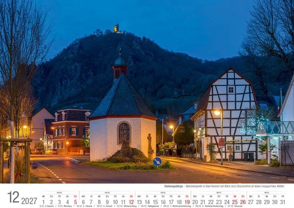 Produktbild: Siebengebirge 2027 Bildkalender A4 quer, spiralgebunden