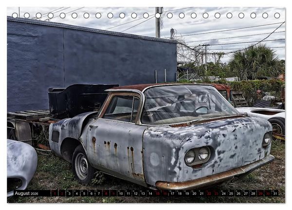 Produktbild: Florida Junk Cars (Tischkalender 2026 DIN A5 quer), CALVENDO Monatskalender