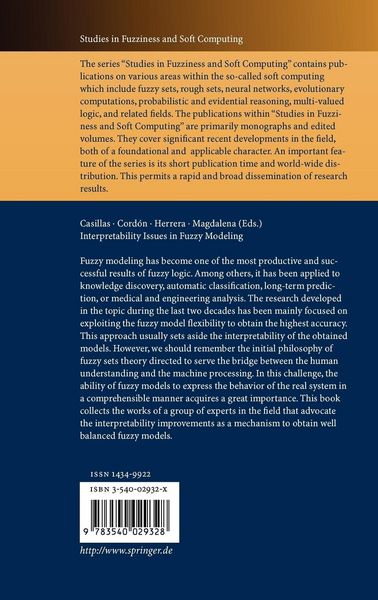 Produktbild: Interpretability Issues in Fuzzy Modeling