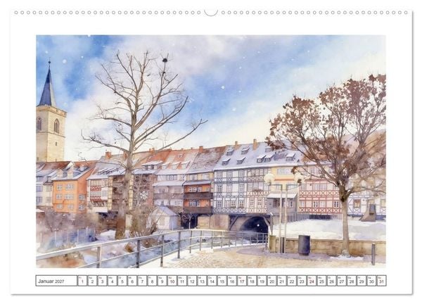 Produktbild: Historische Altst&auml;dte in Th&uuml;ringen (hochwertiger Premium Wandkalender 2027 DIN A2 quer), Kunstdruck in Hochglanz