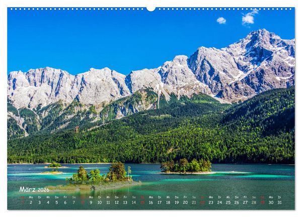 Produktbild: Naturparadies Zugspitzarena (hochwertiger Premium Wandkalender 2026 DIN A2 quer), Kunstdruck in Hochglanz