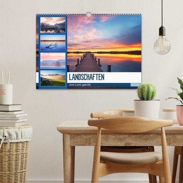 Produktbild: Landschaften vom Licht gek&uuml;&szlig;t (Wandkalender 2026 DIN A3 quer), CALVENDO Monatskalender