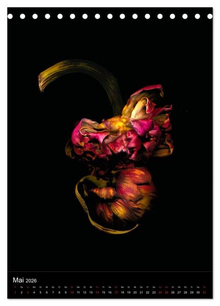 Produktbild: Blumen bei Nacht (Tischkalender 2026 DIN A5 hoch), CALVENDO Monatskalender