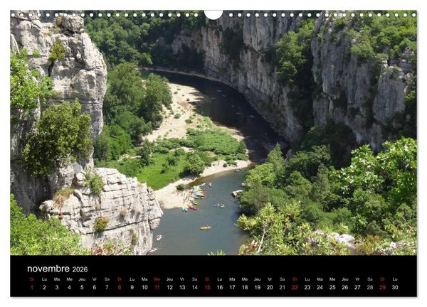 Produktbild: Ard&egrave;che - Randonn&eacute;e & Kayak (Calendrier mural 2026 DIN A3 vertical), CALVENDO calendrier mensuel