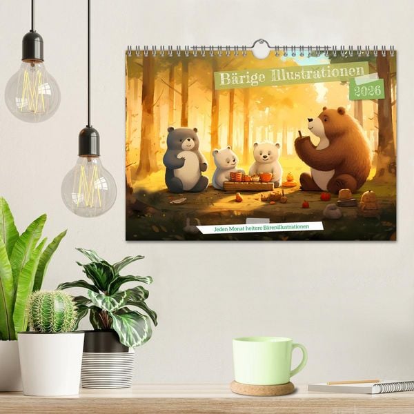 Produktbild: B&auml;rige Illustrationen (Wandkalender 2026 DIN A4 quer), CALVENDO Monatskalender