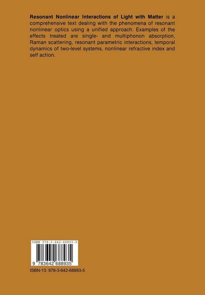 Produktbild: Resonant Nonlinear Interactions of Light with Matter