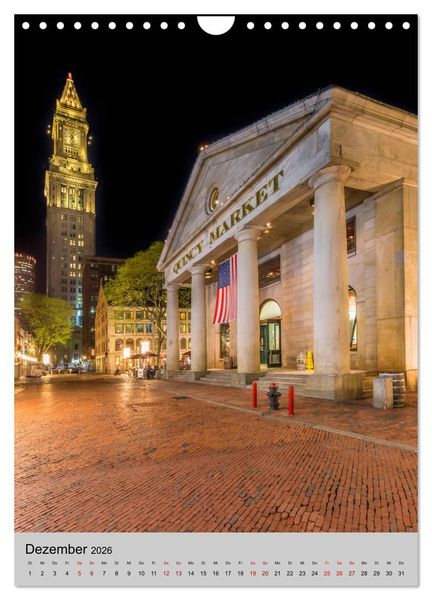 Produktbild: BOSTON Historie und urbane Idylle (Wandkalender 2026 DIN A4 hoch), CALVENDO Monatskalender