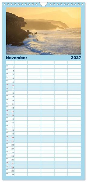 Produktbild: Familienplaner 2027 - Fuerteventura mit 5 Spalten (Wandkalender, 21 x 45 cm) CALVENDO