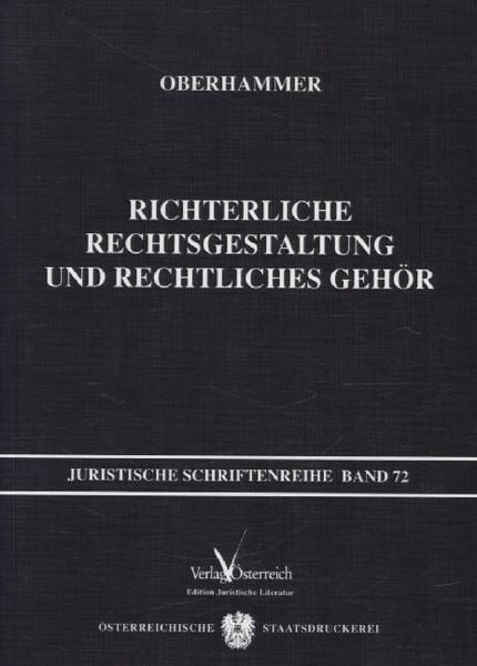 Produktbild: Richterliche Rechtsgestaltung und rechtliches Geh&ouml;r