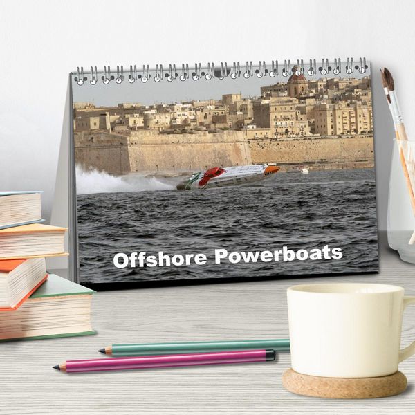 Produktbild: Offshore Powerboats (Tischkalender 2026 DIN A5 quer), CALVENDO Monatskalender