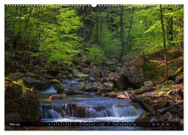 Produktbild: Fl&uuml;sse und Seen im Harz (hochwertiger Premium Wandkalender 2026 DIN A2 quer), Kunstdruck in Hochglanz