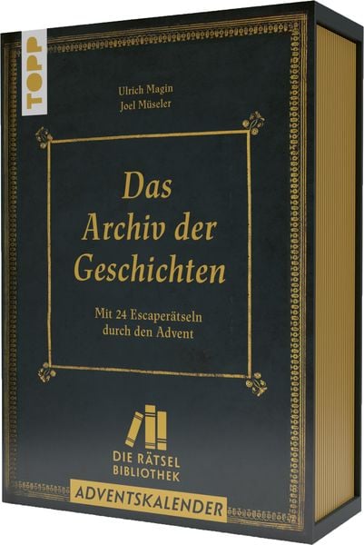 Produktbild: Die R&auml;tselbibliothek. Adventskalender &ndash; Das Archiv der Geschichten: Mit 24 Escape-R&auml;tseln durch den Advent