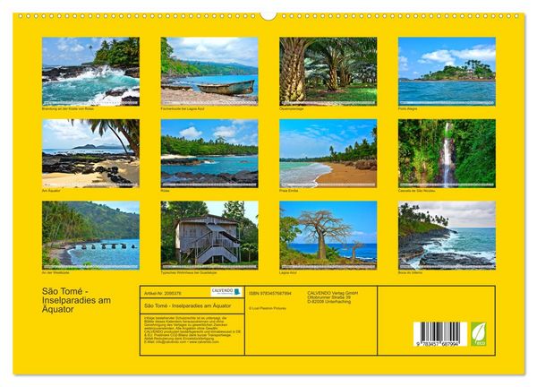 Produktbild: S&atilde;o Tom&eacute; - Inselparadies am &Auml;quator (hochwertiger Premium Wandkalender 2026 DIN A2 quer), Kunstdruck in Hochglanz