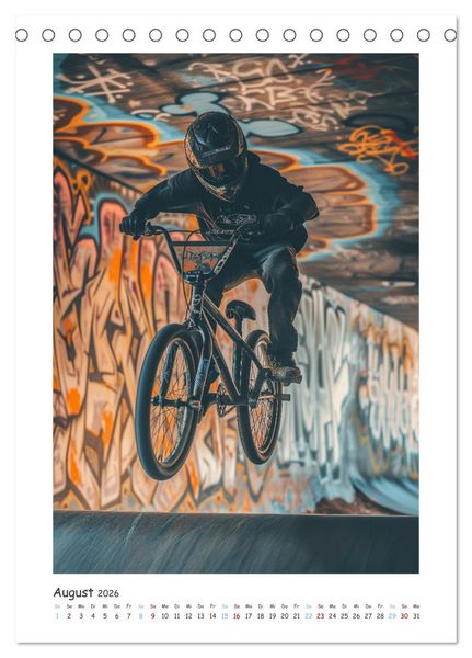 Produktbild: BMX Action (Tischkalender 2026 DIN A5 hoch), CALVENDO Monatskalender
