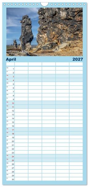 Produktbild: Familienplaner 2027 - Sagenumwobener Harz mit 5 Spalten (Wandkalender, 21 x 45 cm) CALVENDO