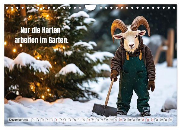 Produktbild: Den Bock zum G&auml;rtner gemacht (Wandkalender 2026 DIN A4 quer), CALVENDO Monatskalender