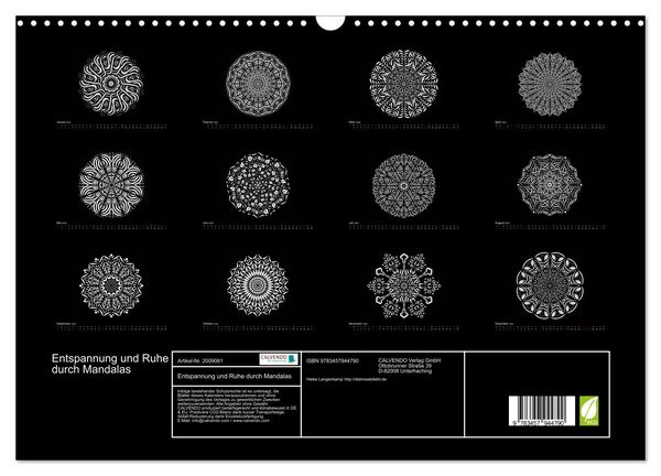 Produktbild: Entspannung und Ruhe durch Mandalas (Wandkalender 2026 DIN A3 quer), CALVENDO Monatskalender