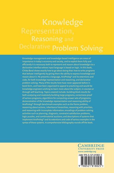 Produktbild: Knowledge Representation, Reasoning and Declarative Problem Solving