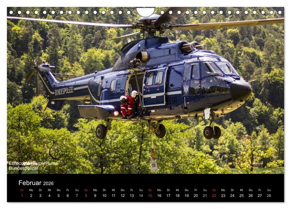 Produktbild: Hubschrauber im Einsatz (Wandkalender 2026 DIN A4 quer), CALVENDO Monatskalender