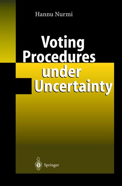 Produktbild: Voting Procedures under Uncertainty