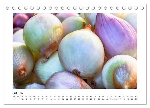 Produktbild: Wochenmarkt - Genussvoll Einkaufen (Tischkalender 2026 DIN A5 quer), CALVENDO Monatskalender