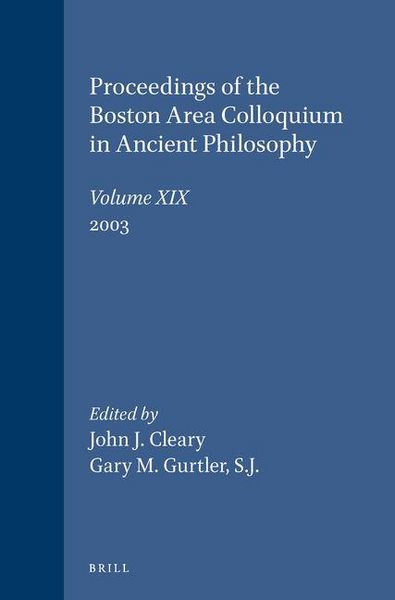 Produktbild: Proceedings of the Boston Area Colloquium in Ancient Philosophy