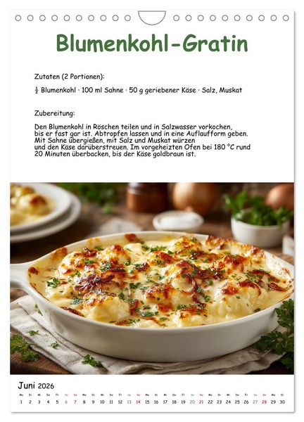 Produktbild: Low Carb - Rezepte ohne Kohlenhydrate zum Abnehmen (Wandkalender 2026 DIN A4 hoch), CALVENDO Monatskalender