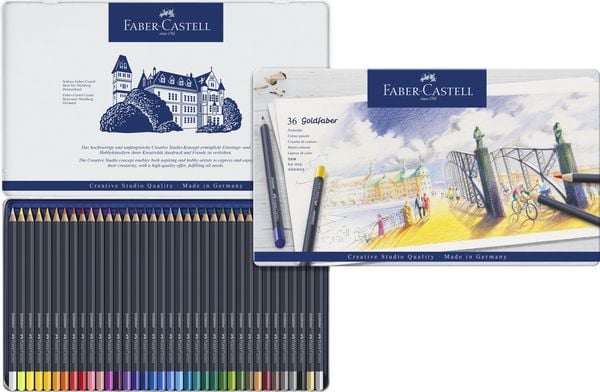 Produktbild: Faber-Castell Farbstifte Goldfaber, 36er Set Metalletui