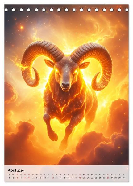 Produktbild: Der Mythos der Sternenzeichen - Sternenwesen des Zodiaks (Tischkalender 2026 DIN A5 hoch), CALVENDO Monatskalender