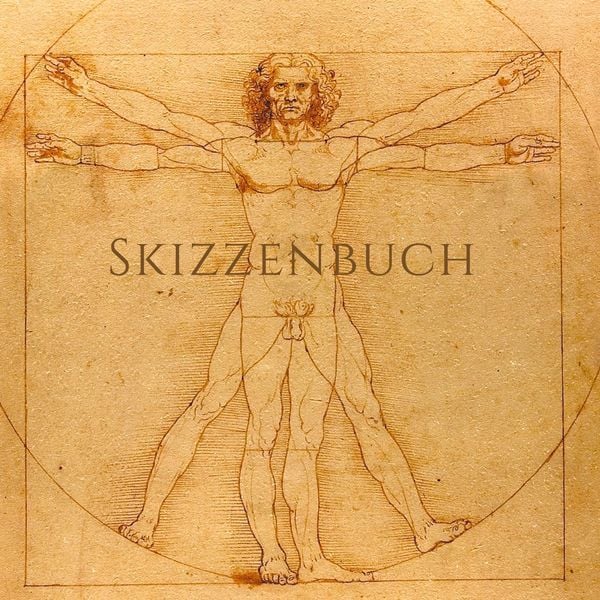 Produktbild: Skizzenbuch 1000 Seiten - quadratisch 21 x 21 cm - wei&szlig;es Papier 90g/m&sup2; - Da Vinci