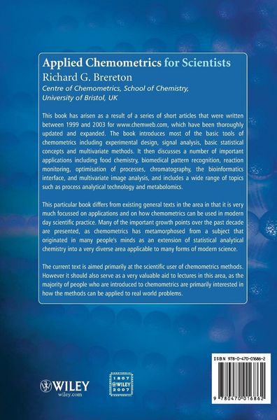 Produktbild: Applied Chemometrics for Scientists