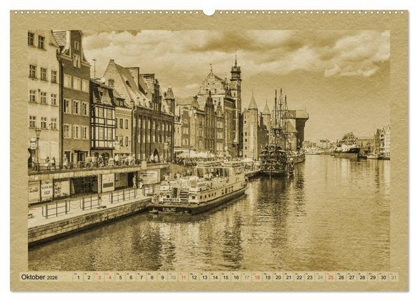 Produktbild: Danzig &ndash; Ein Kalender im Zeitungsstil (hochwertiger Premium Wandkalender 2026 DIN A2 quer), Kunstdruck in Hochglanz