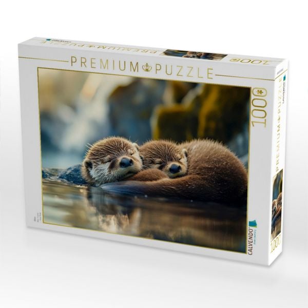 Produktbild: CALVENDO Puzzle Otter | 1000 Teile Lege-Gr&ouml;&szlig;e 64x48cm Foto-Puzzle f&uuml;r gl&uuml;ckliche Stunden