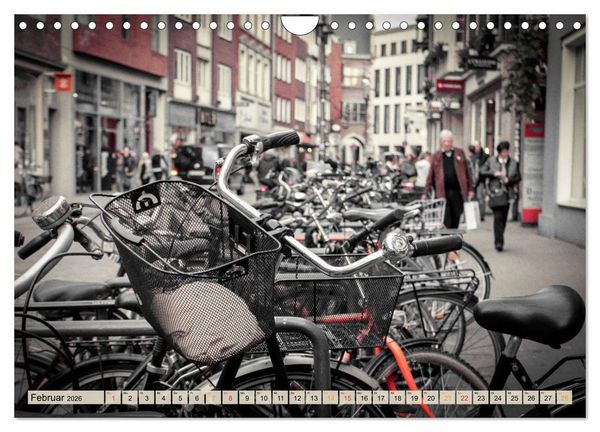 Produktbild: Fahrrad Alltag - Film Noir Style (Wandkalender 2026 DIN A4 quer), CALVENDO Monatskalender